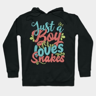 Just A Boy Who Loves Snakes Gift graphic Hoodie